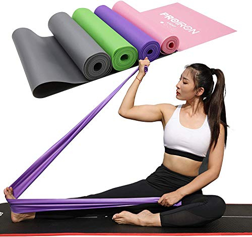 PROIRON Fitness Bänder Elastische Übungs Stretch Bänder rutschfest Resistance Bands für Gymnastik Sport Yoga Dehnen Muskelübungen Festigkeits Trainings