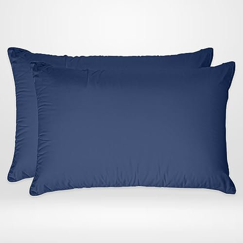 Ray Bedding 5 * 400 Thread Count 100% Egyptian Cotton Housewife Pillow Case, Navy Blue, Pack Of 2