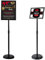 VAIIGO Porte Affiche A4 sur Pied – Présentoir Réglable en Alliage d'Aluminium, Support Publicitaire à Cadre Pression, Affichage Horizontal/Vertical – Pour Vitrine, Bureau, Événement（Noir,1 Pièce）