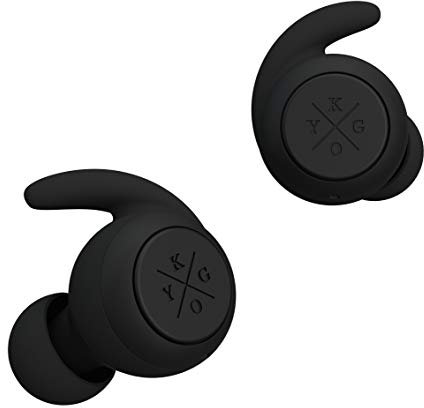 X by Kygo E7/900 Wireless Bluetooth Earbuds, IPX7 Waterproof Rating, Built-in Microphone, Autopairing with Comply Foam Tips - Black