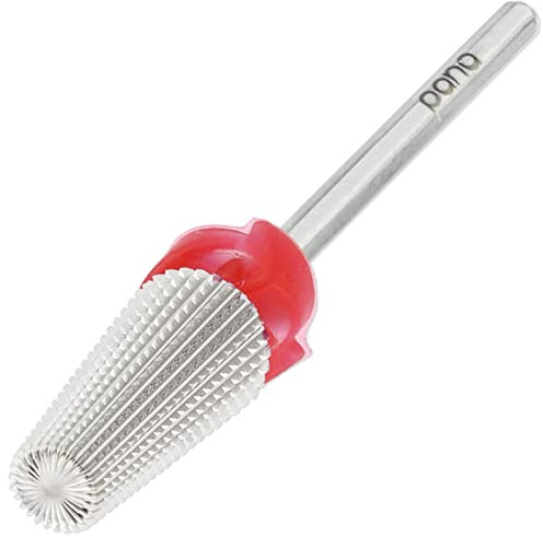 PANA Nail Carbide 5 in 1 Bit - Two Way Rotate use for Both Left and Right Handed - Fast Remove Acrylic or Hard Gel - 3/32 Shank - Manicure, Nail Art, Drill Machine (Fine - F, Silver)