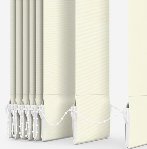 MADE TO MEASURE VERTICAL BLIND REPLACEMENT SLATS LOUVRES by Homesmart Blinds 89mm 3.5 HUGE CHOICE OF FABRICS (Optimum cream, Made To Measure)