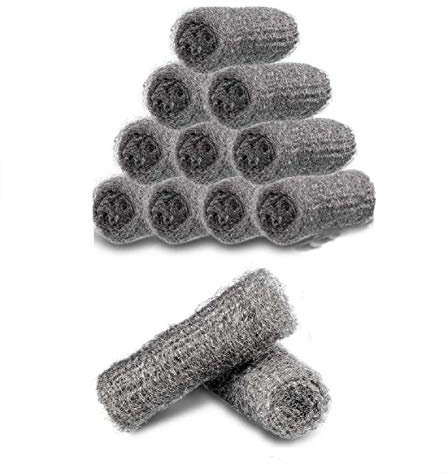 DILISEN 12 Pastillas de Lana de Acero Grado 0000 Lana de Alambre de Acero Herramienta de Acero de Pulido