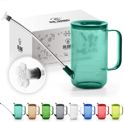 Small Watering Can Indoor Plants with Long Spout (1L, Emerald)