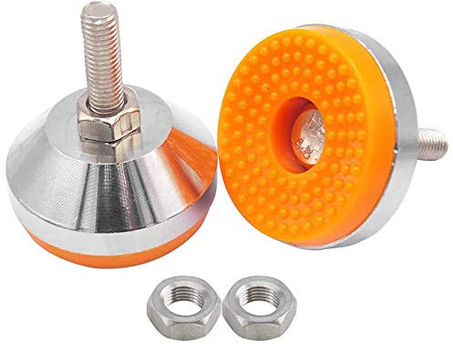 Bestgle 2pcs M10 Niveleur de Jambe de Meuble Réglable Robuste Pieds de Nivellement de Grande Base de 60mm pour Établi, Machine, Armoire et Heavy Duty Applications