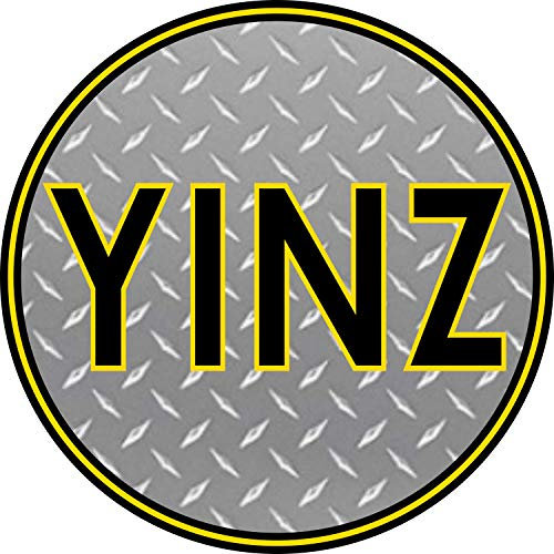Yinz Sticker - Yinz Premium Vinyl Decal - Black & Yellow w/Steel Curtain 3 x 3 | Car Bumper Auto Window Laptop Helmet Hydro-Flask Pittsburgh Pennsylvania Dialect Football Fans + Better Than Magnets