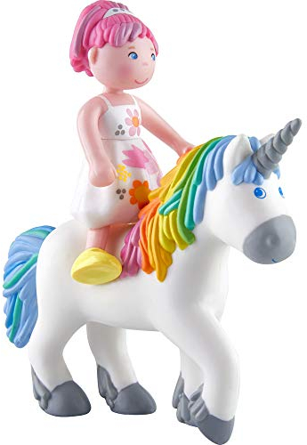 KiLaLa Haba Little Friends Biegepuppe Amira & Einhorn Ruby Rainbow Glitzerglück mit Lutz Mauder Zauberblöckchen
