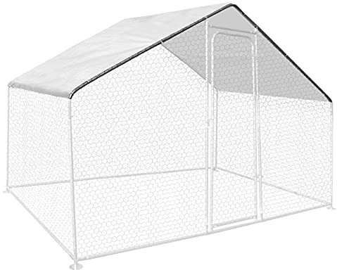 IDMarket - Bâche Waterproof Blanche 3,4x2 M 150 GR pour enclos poulaillers