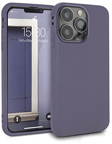 MyGadget Cover per iPhone 13 Pro - Custodia Protettiva in Silicone Morbido – Case TPU Flessibile - Ultra Protezione Antiurto & Antigraffio Viola Scuro