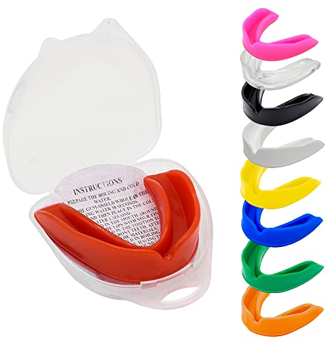 Professioneller Mundschutz für Kontaktsport - Rugby, Kampfsport, Karate, MMA, Boxen, Hockey, Fußball - Flexibel für Jugendliche & Erwachsene (Rot)