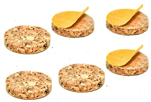 Self Adhesive Frame Bumpers 9mm Frame Cork Bumpers Picture Framing Photo Frame Cork Discs Furniture Pads Picture Hanging Craft Pack of 100