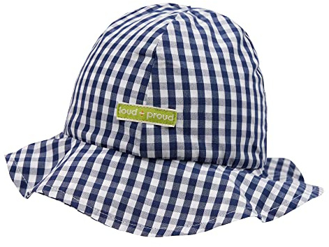 loud + proud Unisex Kinder Vichy-karo, GOTS Zertifiziert Hut