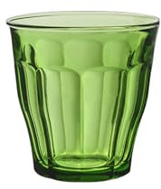 Duralex Set 4 Gläser gehärtetes Glas 25cl stapelbar, robuste Küchengläser für Wasser Saft Limonade, täglicher Gebrauch, bunte Farben, spülmaschinenfest, Picardie-Kollektion