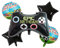 5 PCS Gamer Foil Balloons Birthday Party Supplies for Kids Theme Party Decorations
