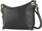 modamoda de - T243 - ital. Umhängetasche Klein Small aus Leder, Farbe:Schwarz