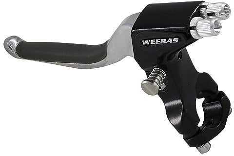 WEERAS Synchronous Brake Lever Black/Chrome for Double Bicycle Brake Cables with Cantilever & Caliper for DBI Bicycle Brake Cables