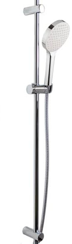 SwissWave - Duschstange mit Einstrahldusche und Flex Reno 700, verstellbare Stange bis 700 mm, Fronteinstellungen, Schlauch enthalten, Chrom, Kunststoff