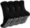 PUTUO ABS Rutschfeste Socken für Herren: Stoppersocken Männer Antirutsch Socken mit Noppen Herren Baumwolle Sport Noppensocken Rutschsocken 43-46 Schwarz 4 Paar