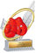 eberin · XS Box Pokal · Boxer*innen Trophäe · Boxen/Boxclub Award · Boxsport Kids/Teens Preis · Boxhandschuhe rot · Pokal mit Wunschtext · Größe 12 cm