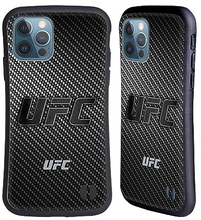 Head Case Designs Offizielle UFC Kohlefaser Logo Hybride Handyhülle Hülle Huelle kompatibel mit Apple iPhone 12 / iPhone 12 Pro