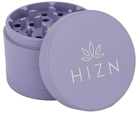 Keramik Grinder 4-teilig Ø 63mm – Premium Grinder mit Nano-Beschichtung, Metall Crusher Kräutermühle, Antihaft & langlebig, inkl. Zubehör-Set (Lila)