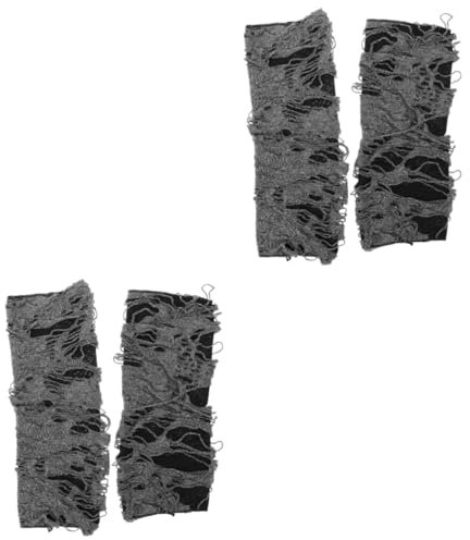 2 Paar Halloween-handschuhe Performance-handschuhe Handschuhe Für Halloween Fingerlose Handschuhe Am Handgelenk Partyhandschuhe Halloween-zubehör Kleidung Männer Und Frauen Punk