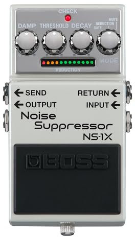 BOSS NS-1X Noise Suppressor | Noise-Reducer & ultraschnelles Gate der nächsten Generation für Gitarre, Bass & andere Instrumente | BOSS MDP-Technologie | Reduktionsmodus | Intuitive Bedienung