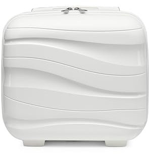 Kono Lightweight Polypropylene Carrying Case Hard Shell Cosmetic Case Travel Case Bag Mini 14 Luggage Organizer (White)