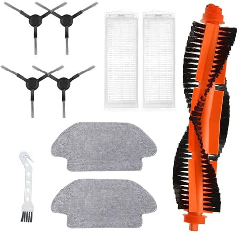 KiimSin Set accessori per Xiaomi Mi Robot Vacuum S12 /Mop 2S /Mop P/Mop Pro aspirapolvere per parti di ricambio, spazzola principale, 4 spazzole laterali, 2 panni, 2 filtro