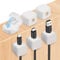 URAQT Desk Cable Tidy, 6 Pcs White Magnetic Cable Tidy, Srong Adhesive Cable Tidy Clips Desktop Cord Holder, Hide Phone Charging Cable Keeper, Magnetic cable organiser for Home Office Desk Use