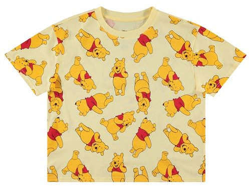 Disney Chemise classique Winnie l'ourson pour femme – T-shirt vintage Winnie l'ourson – T-shirt écumeur Winnie, Bourriquet, jaune clair, Taille XL