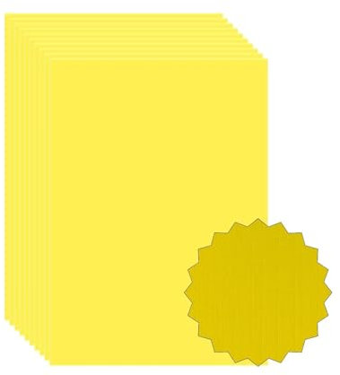 ASENME Karton zum Basteln, 250 Gramm, gelb Textura (Gelb, A4 / 15 Einheiten)