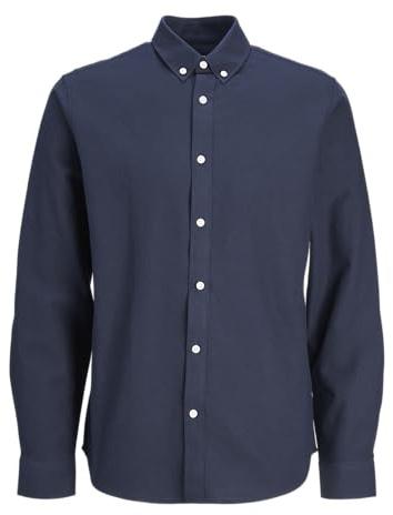 JJ REBEL Herren Jreboscar Shirt Ls Noos Hemd