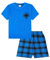Pyjama court à carreaux écossais pour garçon Bleu, bleu, 12-13 ans