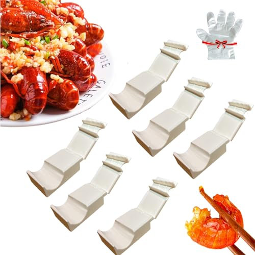 Crawfish Peeler, Crawfish Shucker, Crawfish Sheller, Shrimp Peeler, Portable Lightweight Kitchen Gadget, Crawfish Boil Party Supplies, Efficient Crayfish Shelling Device Tool (6Pcs)