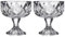 bainuote Eisbecher Glas Set Dessertschale auf Fuß 2er Eisschalen Dessertschalen Blei Frei Eisschale Glas Ice Cream Cups 280ml Eis Gläser Glasschalen Dessertgläser, Transparent, Spülmaschinenfest