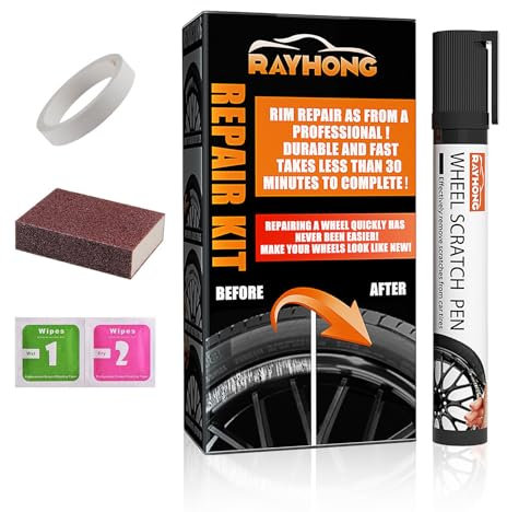 Felgen Reparaturset,Felgenreparaturset Alu , Lackstift Auto-Radkratzer-Reparaturstift, Lackstifte FüR Auto Kratzer,Alu-Felgen-Reparaturset, Lackstift Auto Lack Reparatur FüR Auto Kratzer Reparatur.