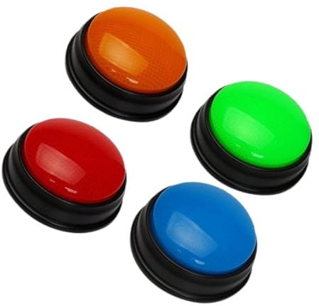 GLSTOY 4pcs Electric Buzzer Game for Gaming Show Reusable Answer Buzzers Flashing Light for Boys and Girls's Early Education