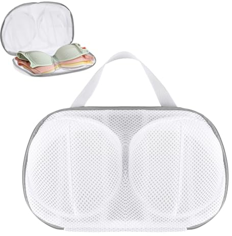 Bra Wash Bags for Laundry, Large Lingerie Underwear Brassiere Bag Set for Washing Machine With Zipper for Women Laundry Storage Washing Delicates (A to C Cups)