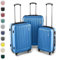 Easy Move ABS Hartschalenkoffer - Ergonomisch & Sicher - Trolley Koffer Set 3-teilig mit 360° Rädern, Zahlen-Schloss - Rollkoffer, Reisekoffer (Light Blue, Kofferset)