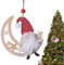 Adornos de Navidad de gnomo, decoración de enanos de madera, colgante de Navidad debajo del árbol, adorno para familia, hermana, amigos
