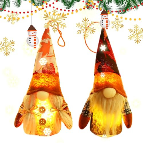 Mein HERZ 2 Stück Weihnachten Deko Wichtel,Weihnachtswichtel mit Licht Wichtel Figuren Weihnachten für Weihnachtsdeko Innen, Adventsgesteck Deko, Weinachtsdekorationen