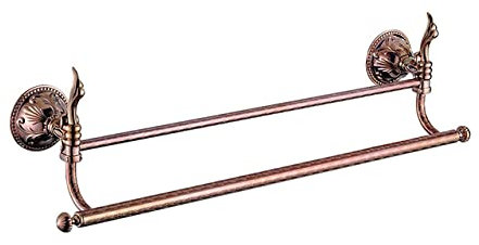 DRFGNF Crochet Mural pour vêtements en Or Rose, Porte-Serviettes, Brosse de Toilette, Porte-Papier hygiénique, Distributeur de Savon de Douche, Accessoires de Salle de Bain, Double Barre Porte-ser