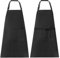 Xpieoyrm 2 Pack Schürze,Wasserdicht Kochschürze mit Taschen, Küchenschürze mit Verstellbar Nackenbügel, robuste und langlebige Grillschürze, zum Kochen, Backen, Malen, Hausarbeiten