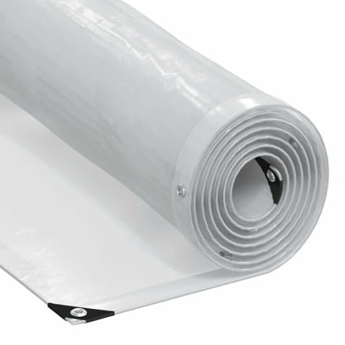 vidaXL Lona transparente con ojales polietileno 1x4 m, lona transparente, lona transparente de alta resistencia, lona transparente, lona transparente