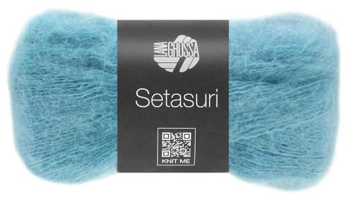 LANA GROSSA Setasuri | Feines Lace-Garn aus Suri-Alpakafasern mit Seide | Handstrickgarn aus 69% Alpaka (Suri) & 31% Seide | 25g Wolle zum Stricken & Häkeln | 212m Garn FB73