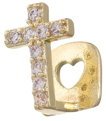Healeved 1satz Grill Mit Einzigartigem Zircon Kreuz Design Einzelzahn Zahnschmuck Für Partys Und Rapper Falsche Für Und Goldfarben