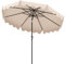 GOPLUS Parasol de Jardin Exterieur, 2,8M Parasol Inclinable avec Manivelle, Toile Protection UV, 8 Baleines, Double Toit, Grand Parasol pour Balcon Terrasse Patio, Base Non Incluse (Beige)