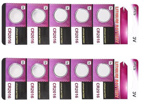 TOWARDSNAN Button Battery,Long Last CR2016 3V Lithium Coin Batteries, High Capacity 2016 Batteries Button Cell Diameter 20mm Thickness 1.6mm