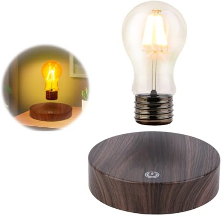 UVEHAS Levitierende Lampe Magnetische schwebende LED-Glühbirne Schreibtischlampe Levitierende Glühbirne Lampe rotierende Nachtlichter für kreative Geschenke Haus Büro Tischdekoration